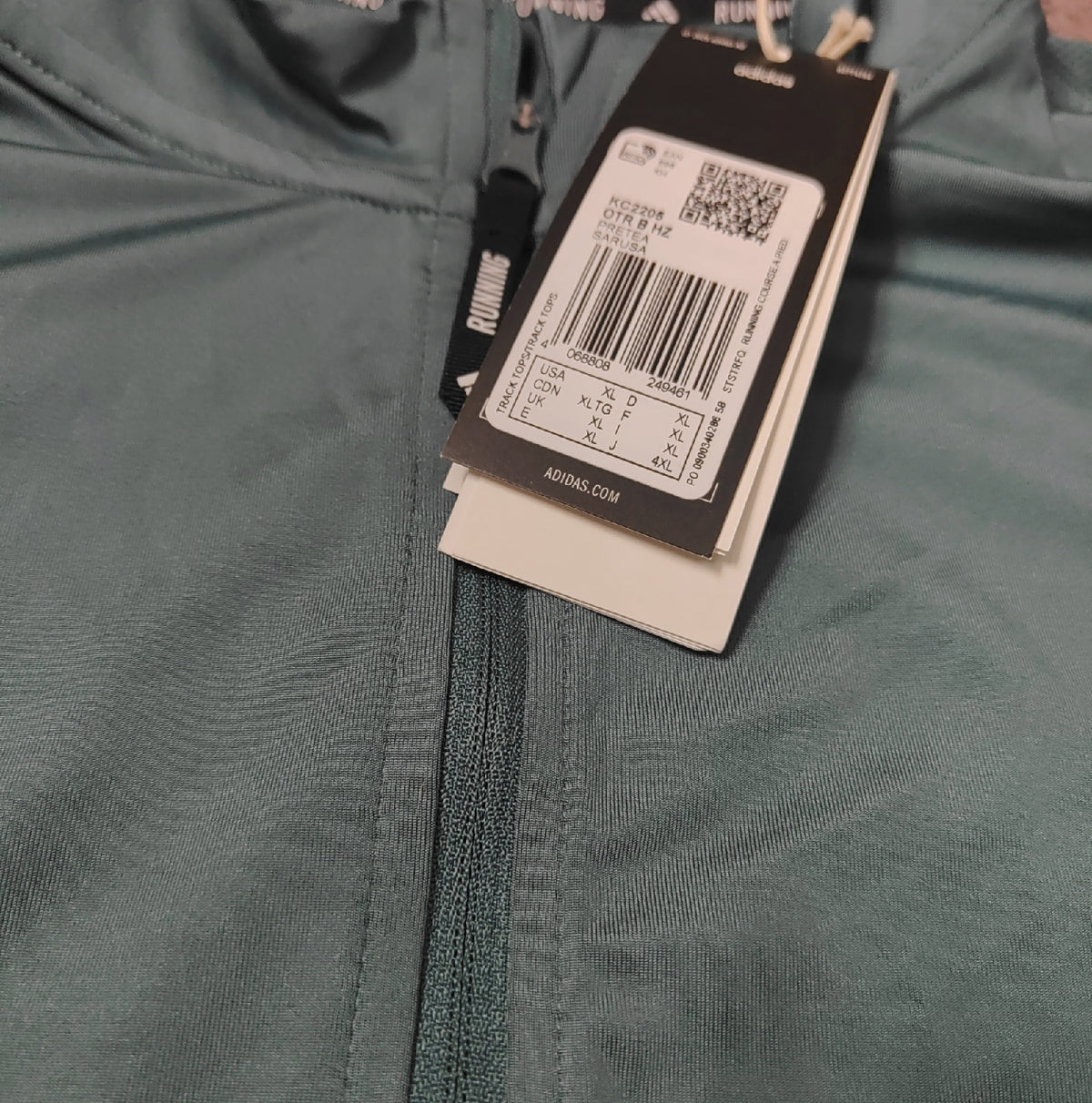 adidas Sweatshirt Herren Own the Run Half Zip Jacket Teal XL preloved