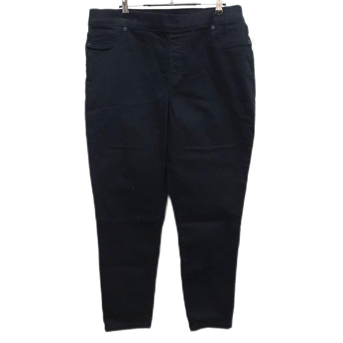 Amazon Essentials Damen Stretch Denim Jeggings Schwarz Mittlere Leibhöhe Elastischer Bund Gr 46 Kurz