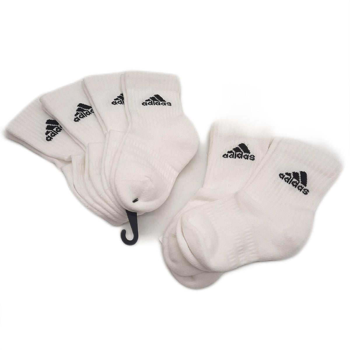 adidas Unisex Kinder Sportsocken Cushioned Crew Socken 6 Paar Weiss Schwarz Gr 4 5 Jahre