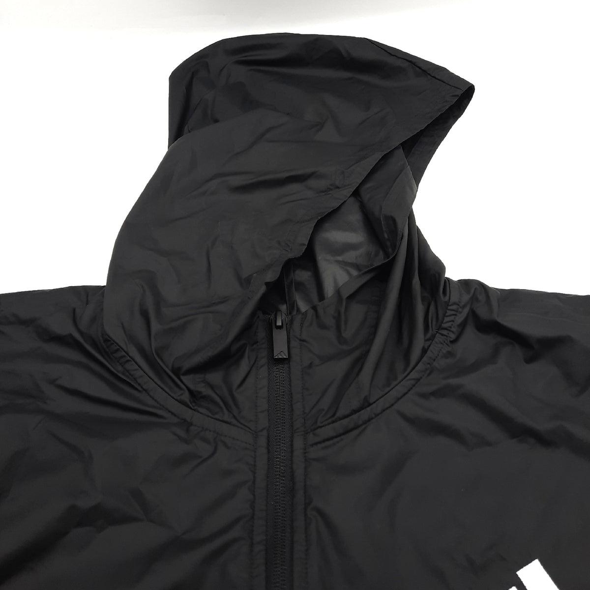 adidas Herren Essential Three Stripes Windbreaker Coat, Black/White, L