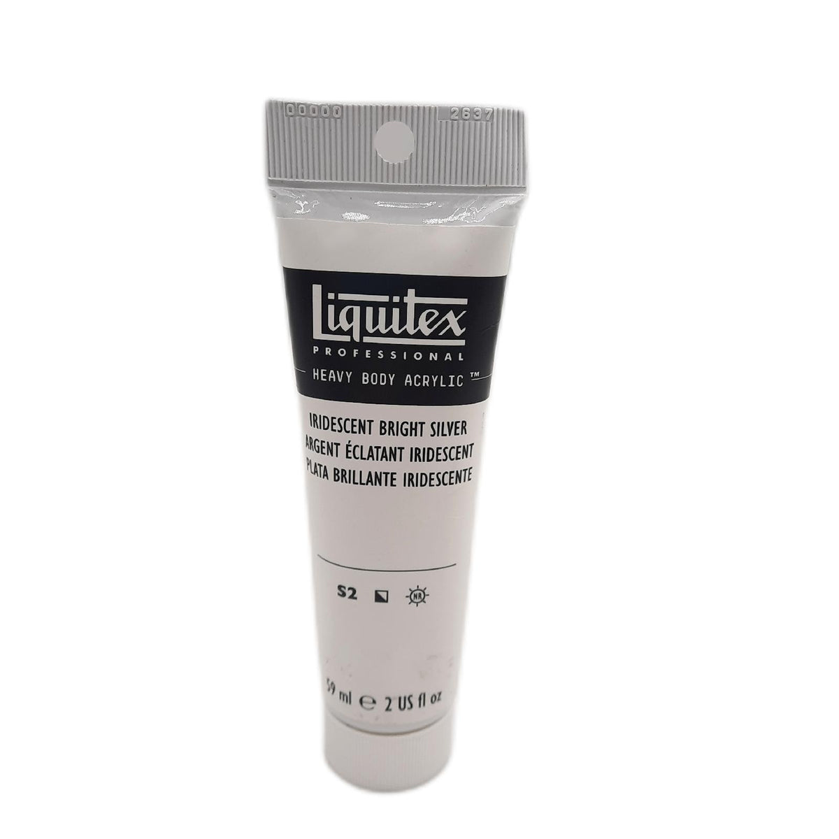 Liquitex 1045236 Heavy Body Acrylfarbe 59 ml Irisierendes helles Silber