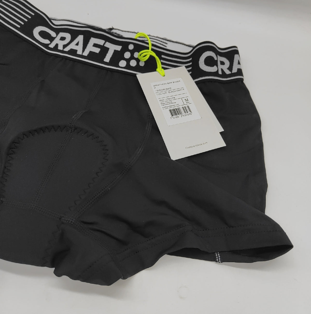 Craft Herren Greatness Biker Boxershorts M Atmungsaktive Fahrradhose Gepolstert Infinity C6 Pad Black White