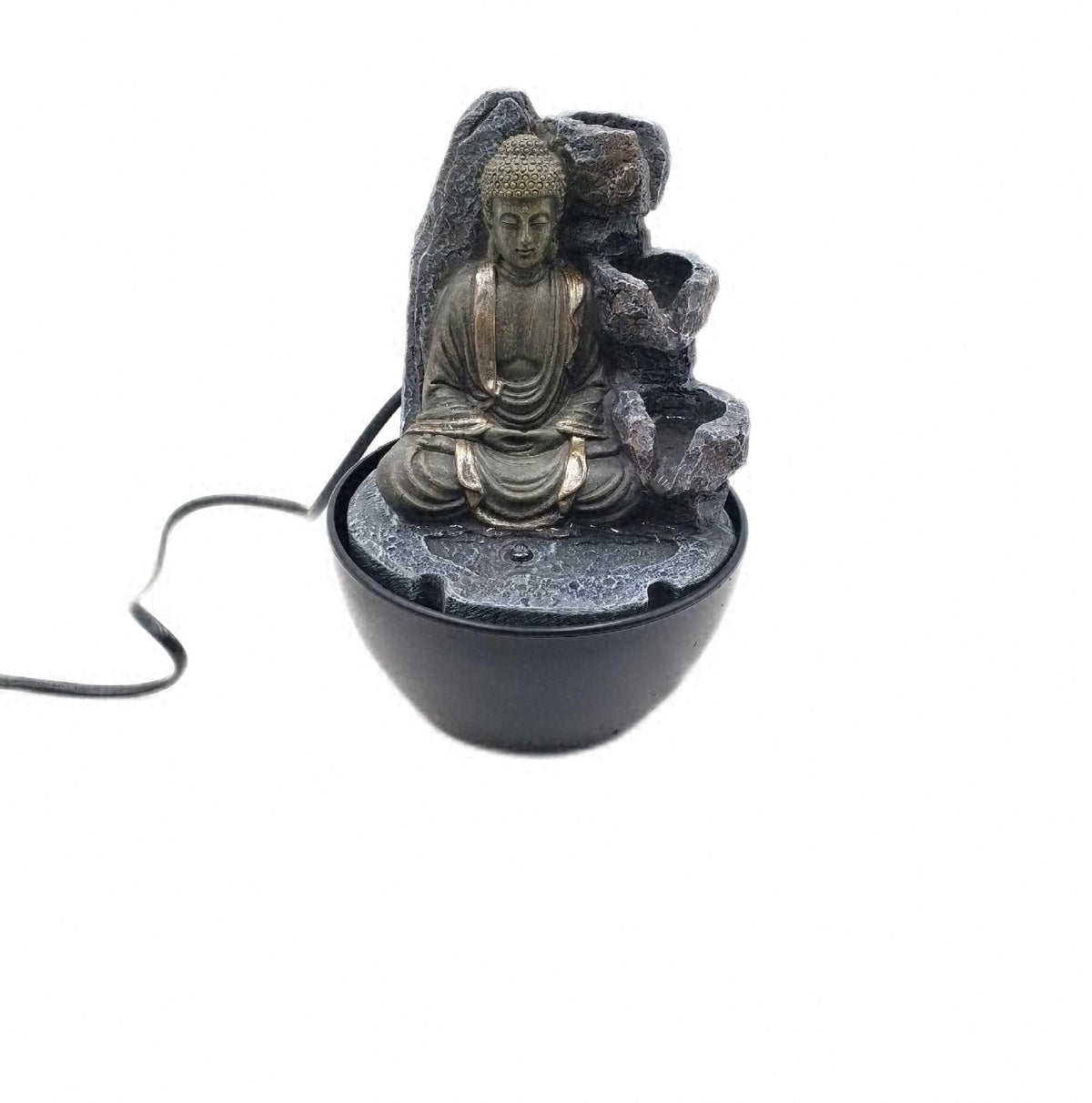 ZenLight Revata Zimmerbrunnen Buddha entspannend Wasserfall Brunnen Home Dekoration