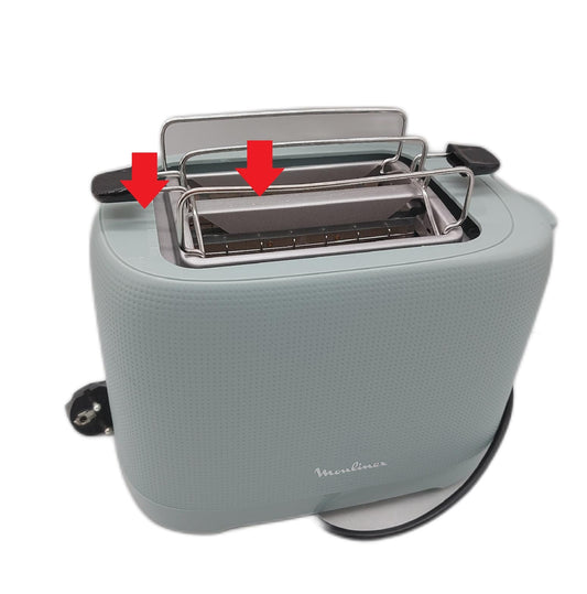 Moulinex Morning Toaster 2 Scheiben 7 Bräunungsstufen Brötchen Aufsatz Stoppfunktion Eukalyptus