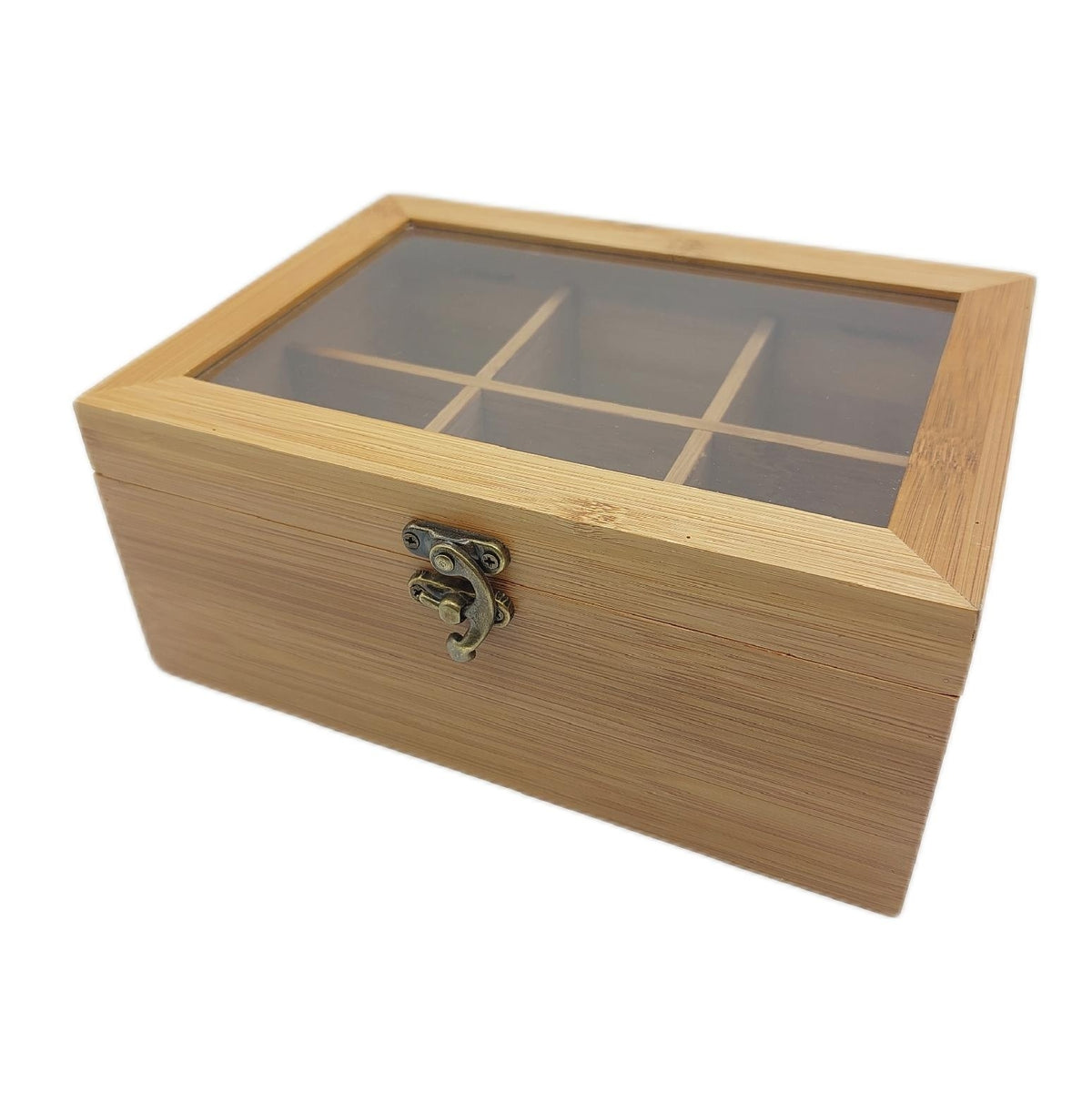 Kesper Teebox aus FSC zertifiziertem Bambus dunkelbraun 215 x 16 x 9 cm 59902