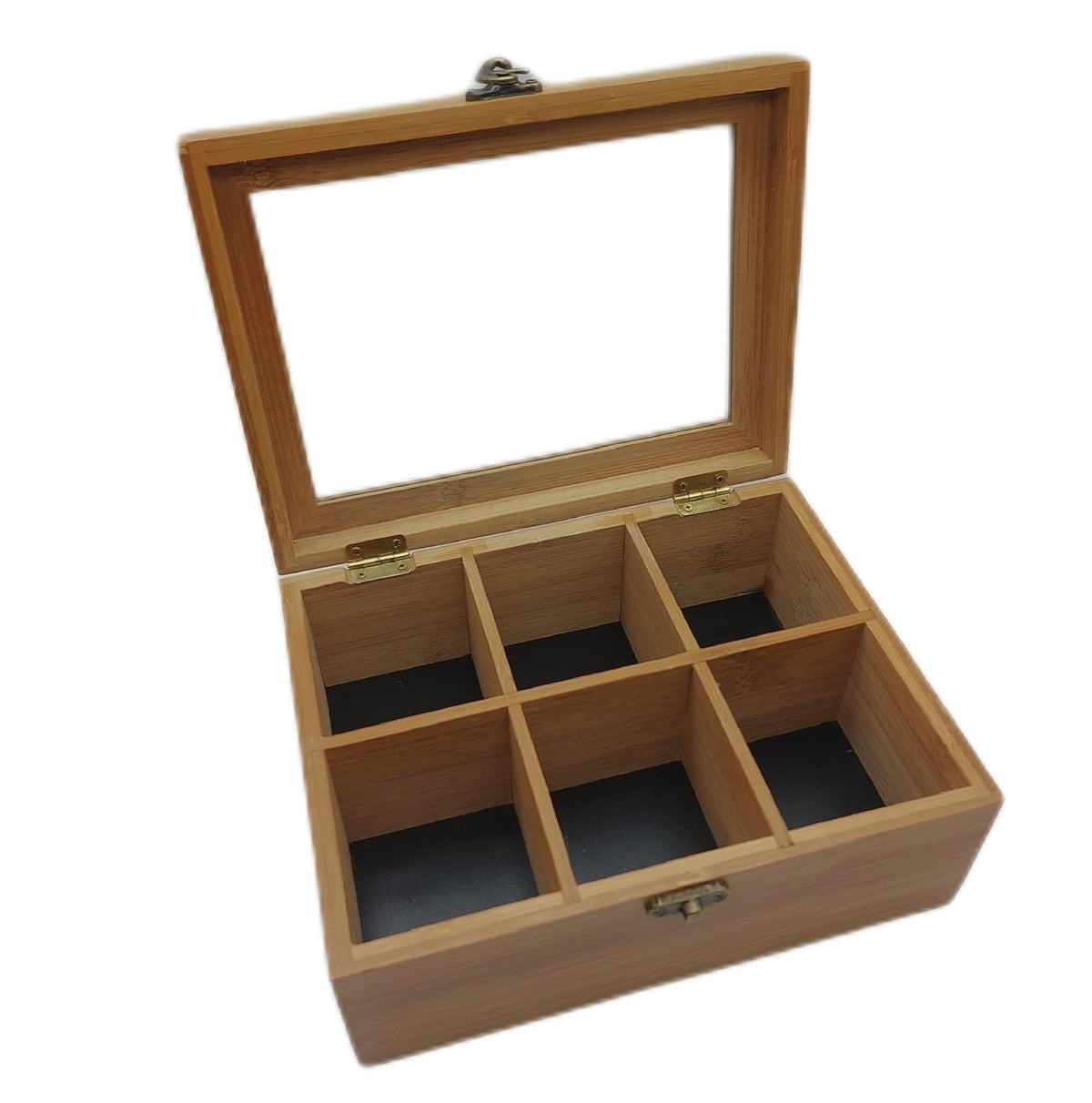Kesper Teebox aus FSC zertifiziertem Bambus dunkelbraun 215 x 16 x 9 cm 59902