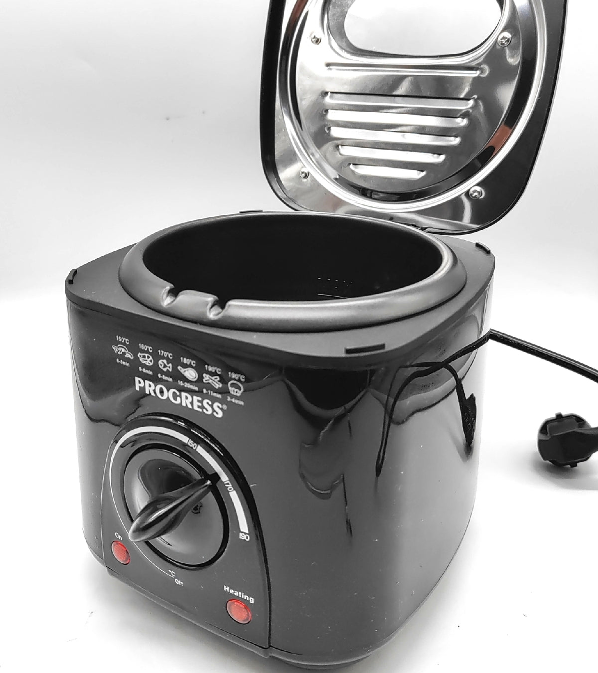 Progress Fritteuse Küchengeräte Kompakt 1 Liter 950 Watt Antihaft Beschichtung