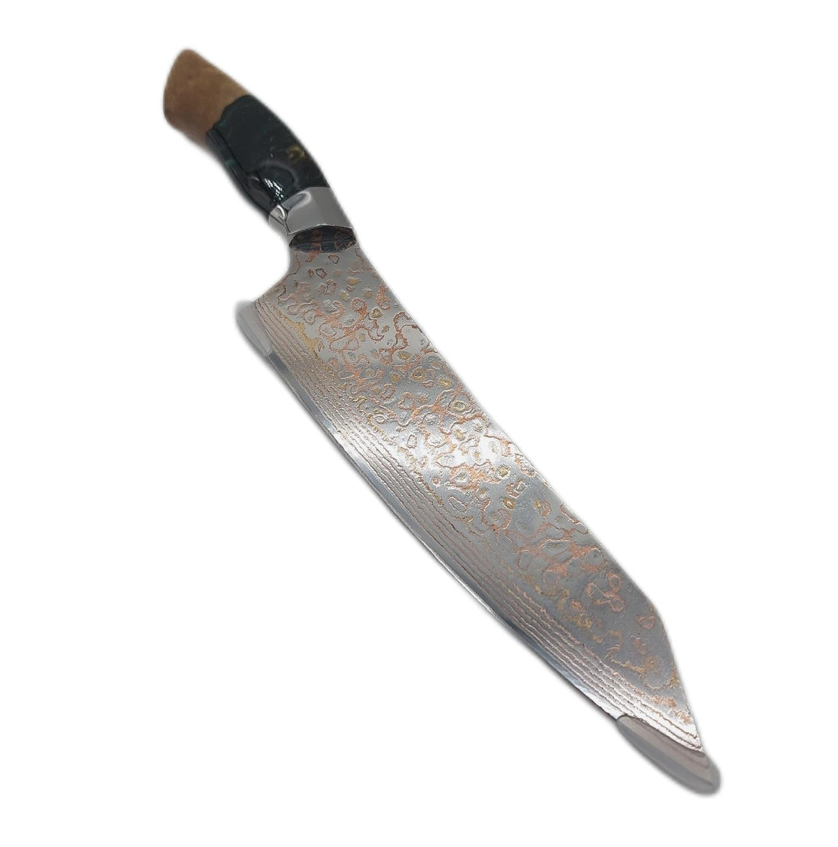 Shan Zu Kochmesser Küchenmesser Japanische Messer 20cm Damaststahl Kupfer Eleganz