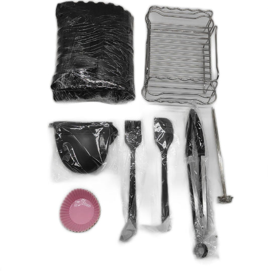 Air Fryer Zubehör Set 10L Zange Grillpinsel Küche Zubehör für Heissluftfritteuse