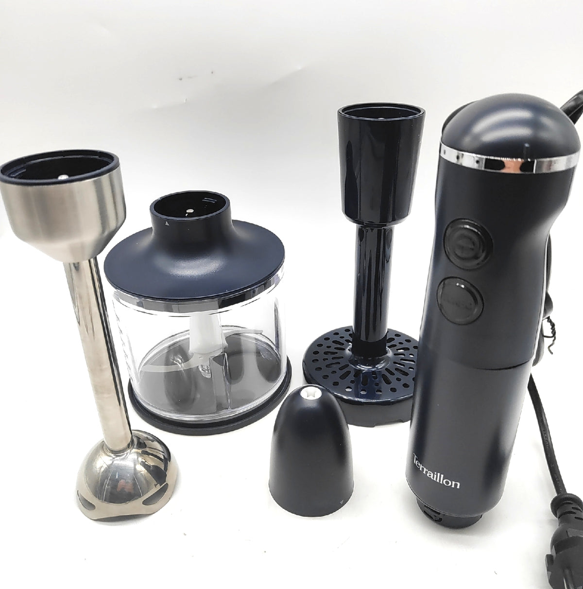 Terraillon Stabmixer Küchengeräte New Moon Edelstahlklingen Turbo Funktion leistungsst