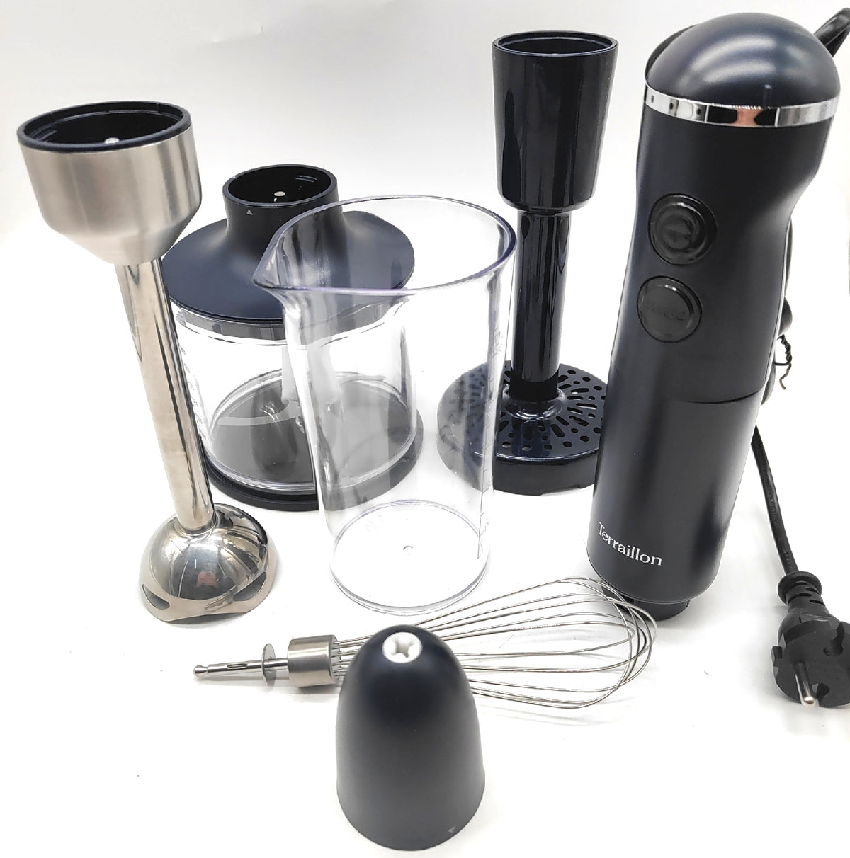 Terraillon Stabmixer Küchengeräte New Moon Edelstahlklingen Turbo Funktion leistungsst