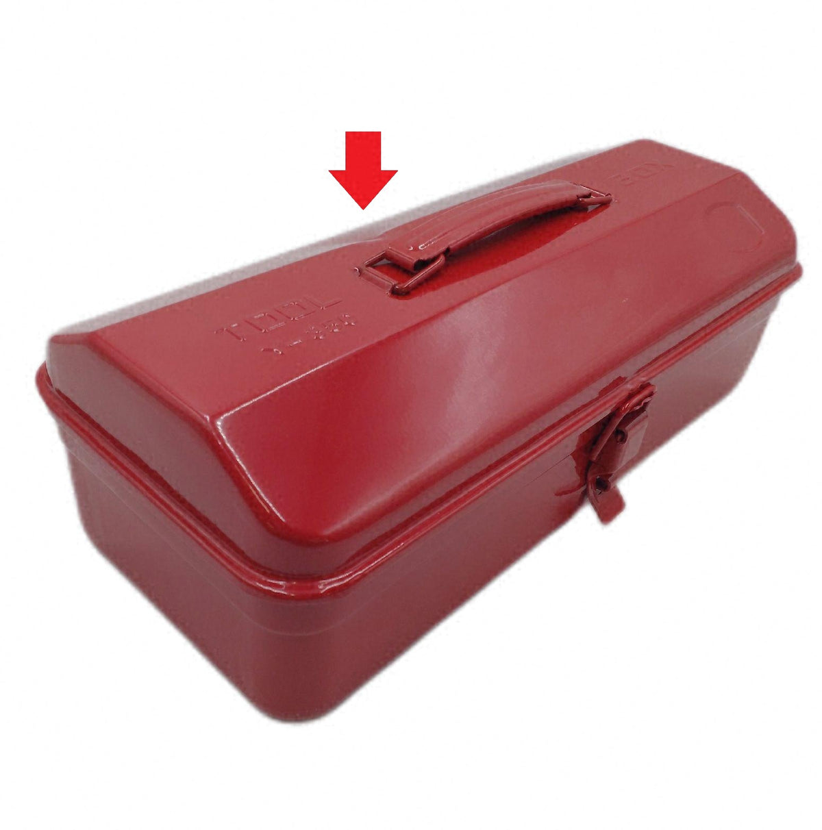Werkzeugkiste Metall Leer 37x16x12 cm Rot Delle im Deckel k
