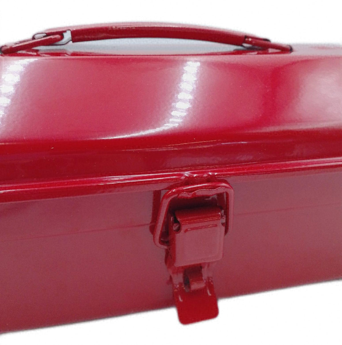 Werkzeugkiste Metall Leer 37x16x12 cm Rot Delle im Deckel k