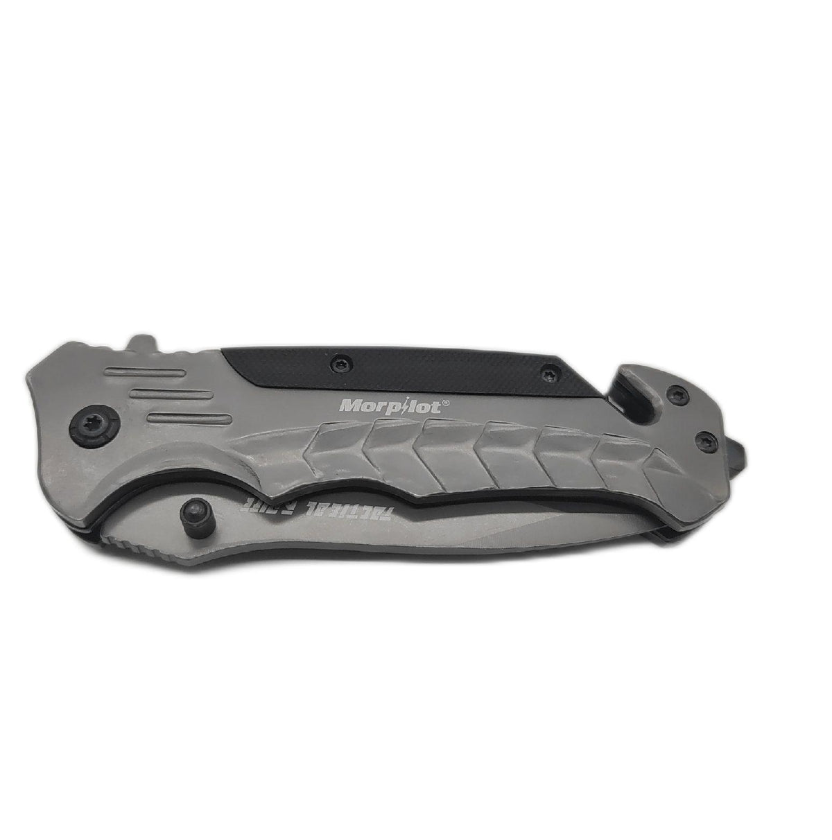 Morpilot Jagdmesser Taschenmesser Edelstahlklinge 3CR13 Ergonomisch 220g Schwarz Camping Wandern