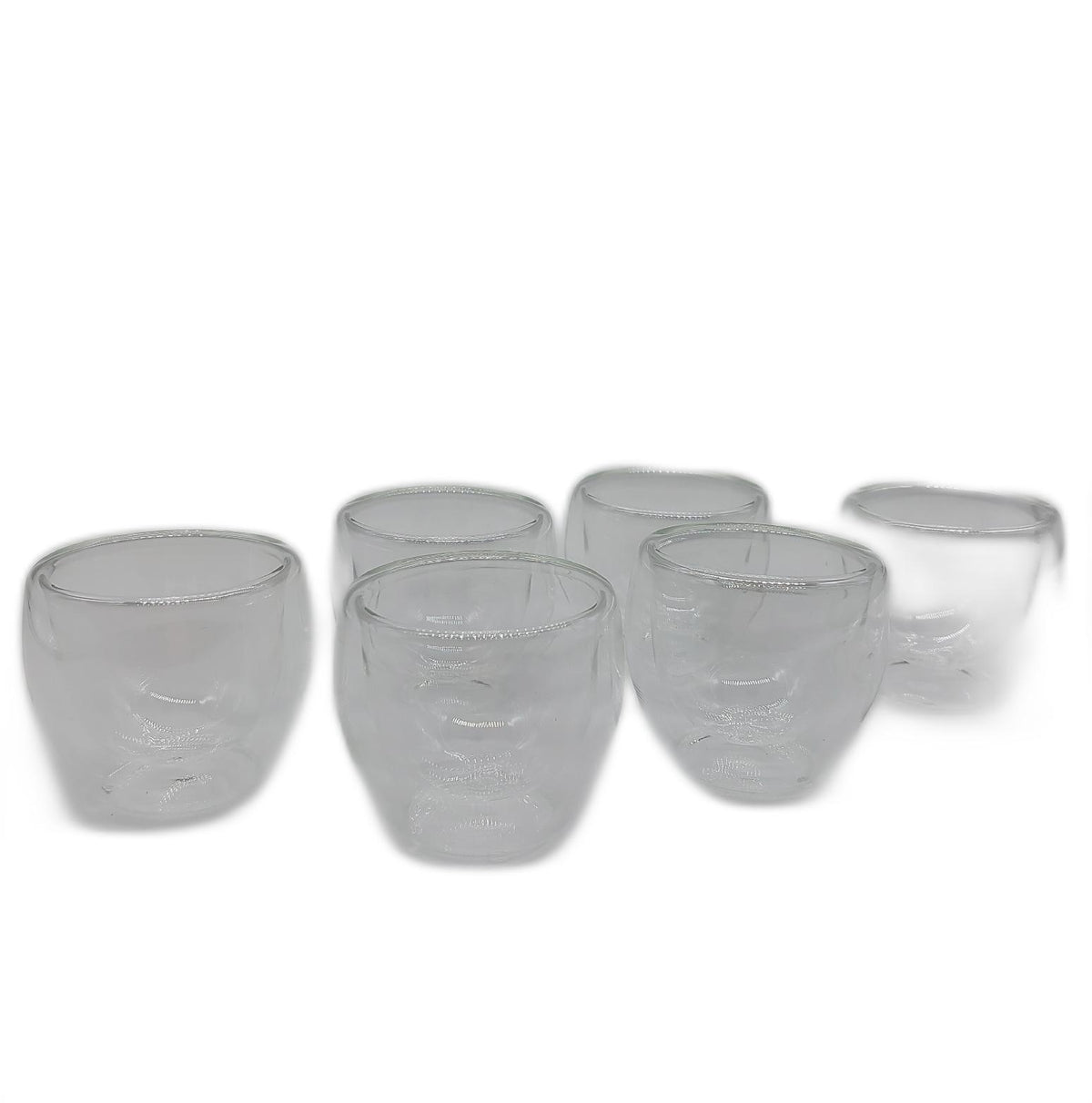 Lot Tasse Set 6 Stück Doppelwandige Gläser Espressotassen Kaffee stilvoll elegant schwarz