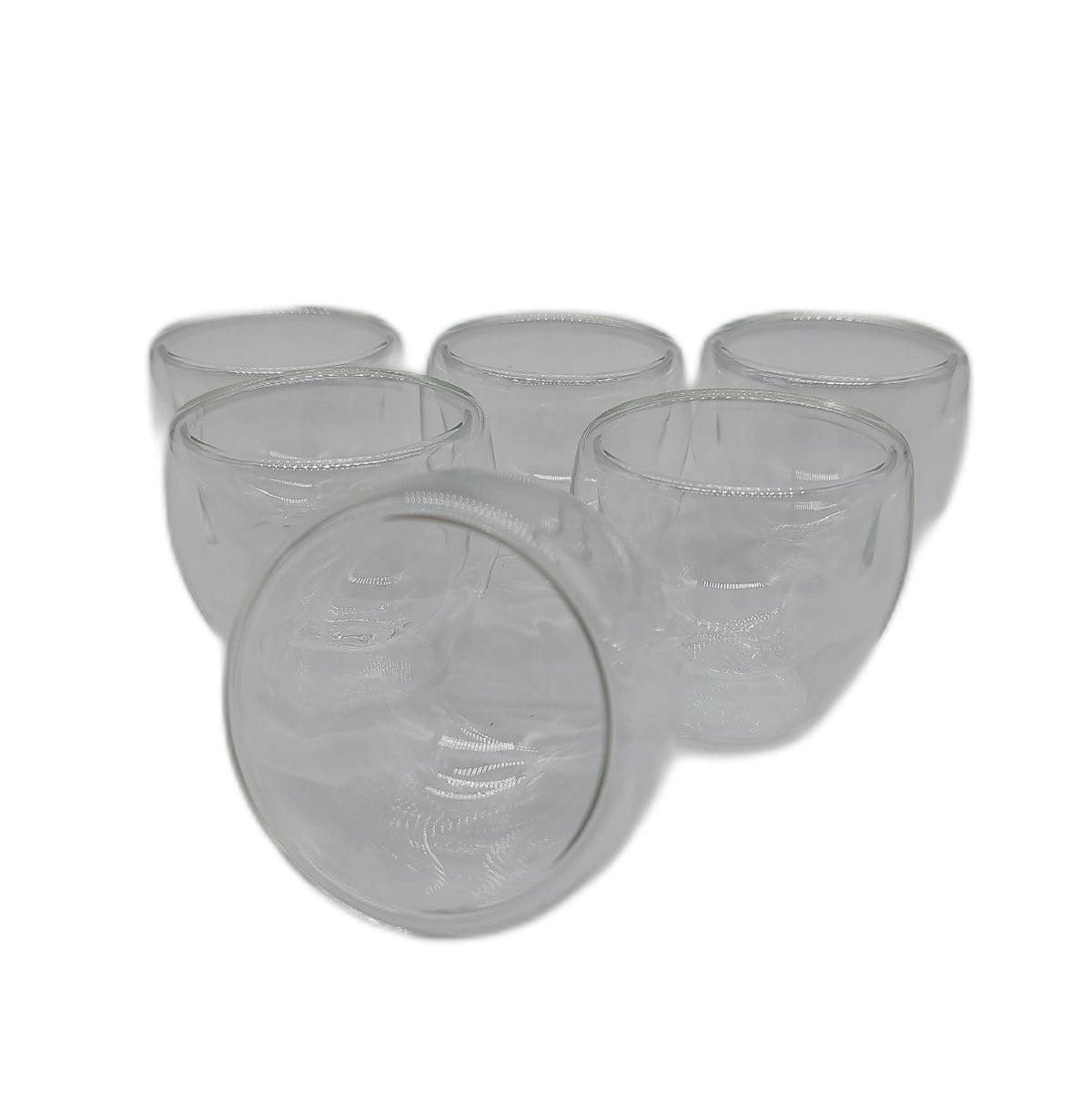 Lot Tasse Set 6 Stück Doppelwandige Gläser Espressotassen Kaffee stilvoll elegant schwarz