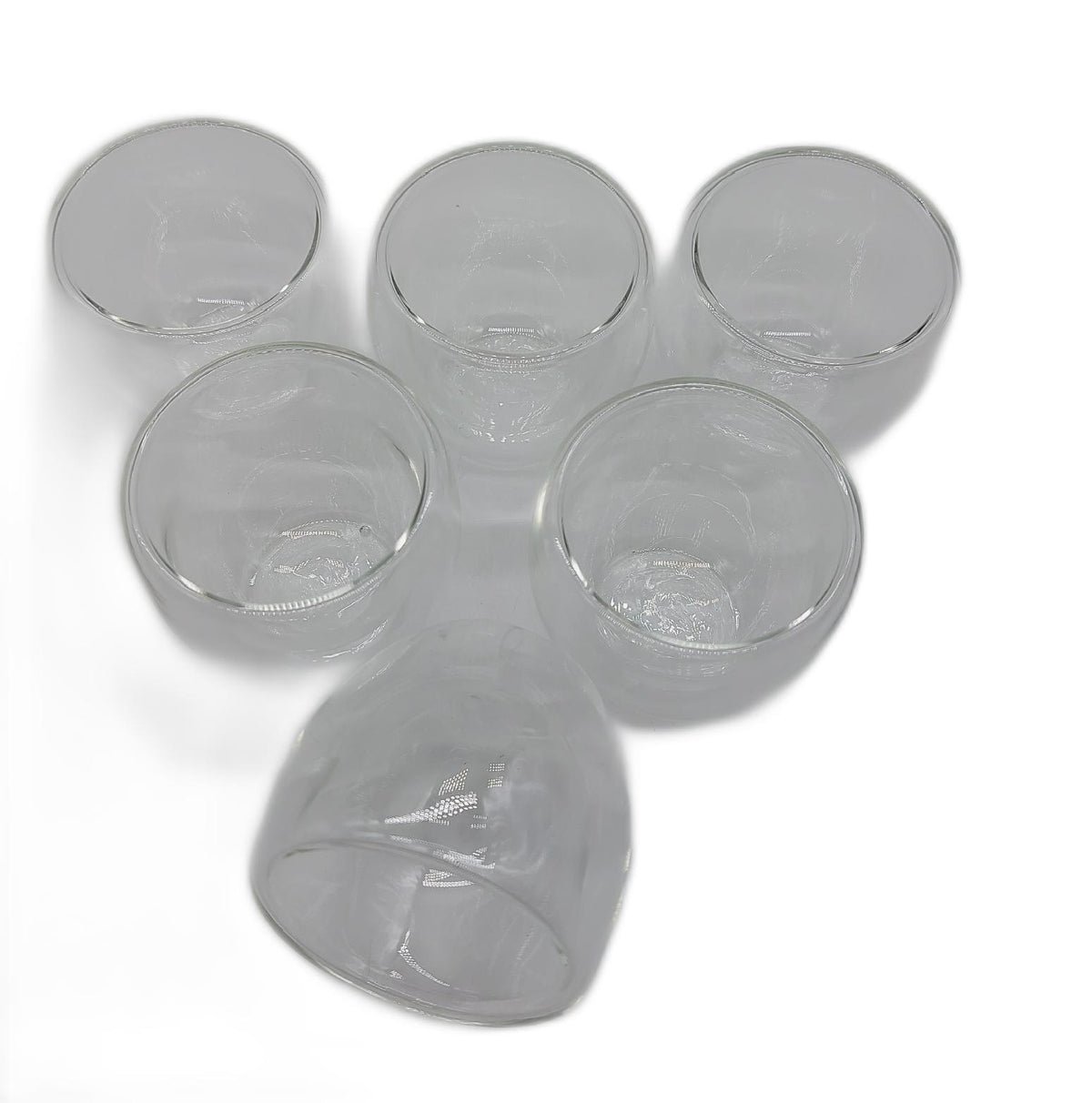 Lot Tasse Set 6 Stück Doppelwandige Gläser Espressotassen Kaffee stilvoll elegant schwarz