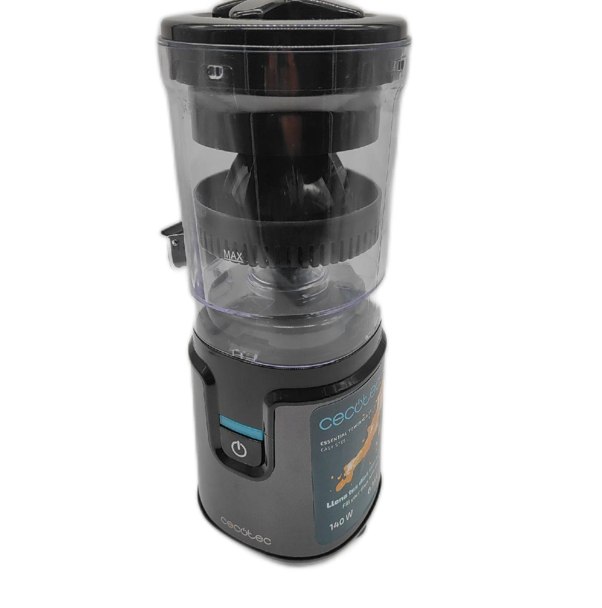 Cecotec Elektrisch Saftpresse Orangenpresse Zitruspresse Easy Steel 140W 035L Filter Trichter