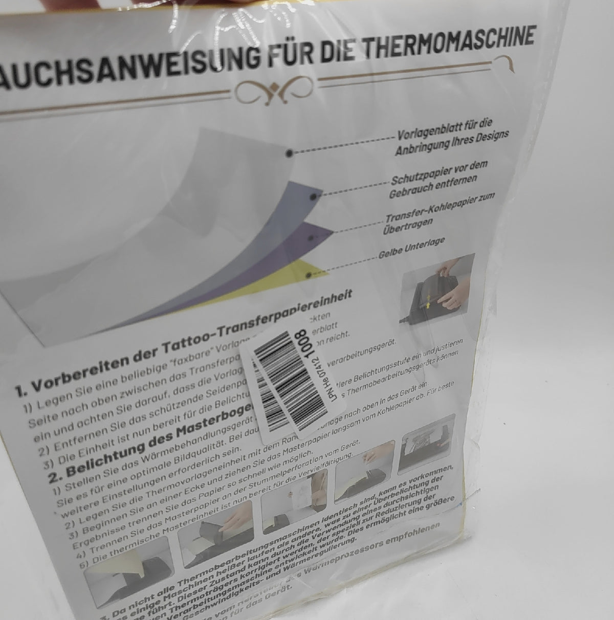 Cridoz Tattoo Zubehör Tattoo Transferpapier Blätter Stencil Präzision Tattoohilfe für Künstler