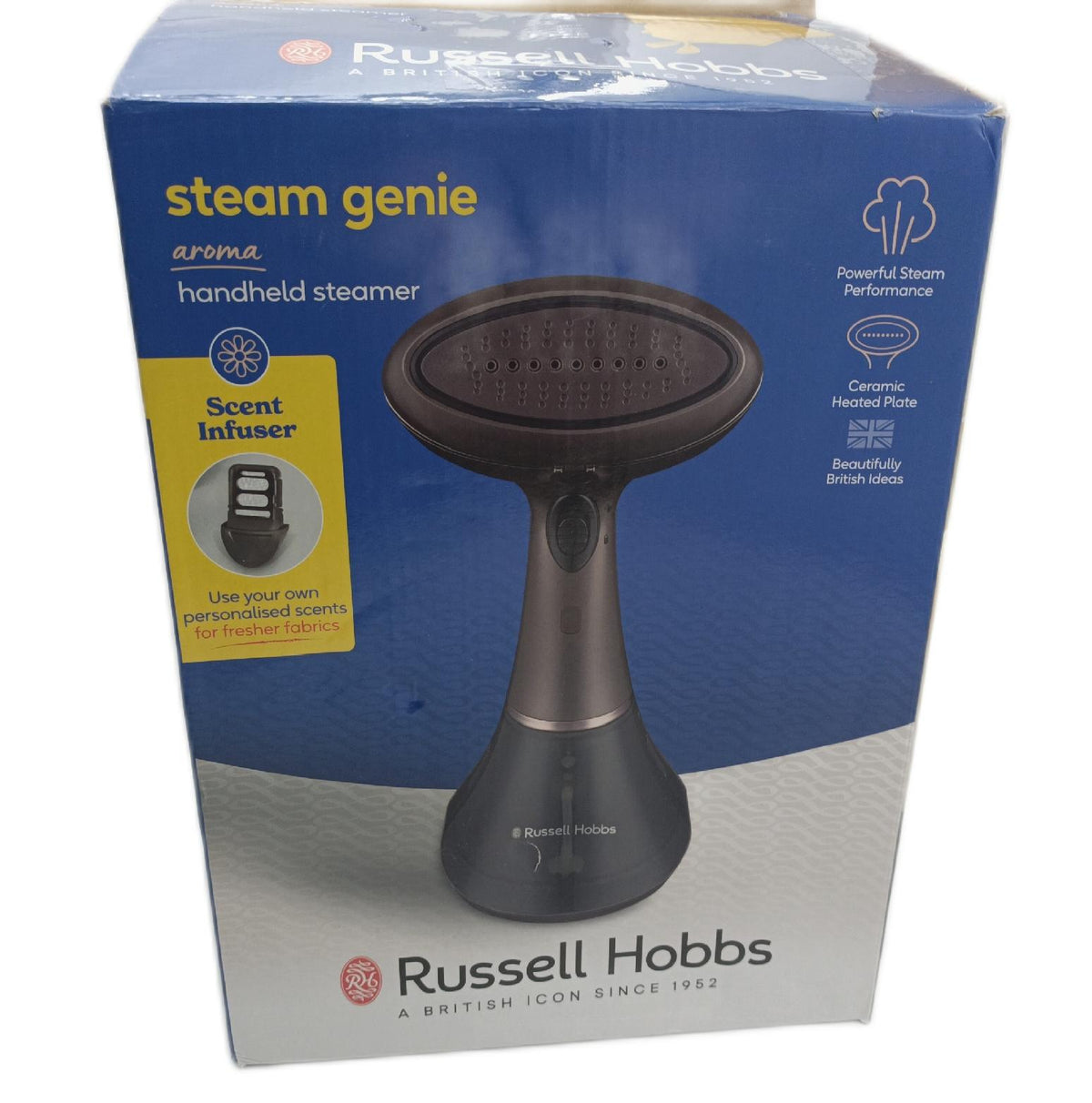 Russell Hobbs Steam Genie 28040 Dampfgarer für Kleidung 1800 W antibakteriell Keramik 4 Zubehörteile