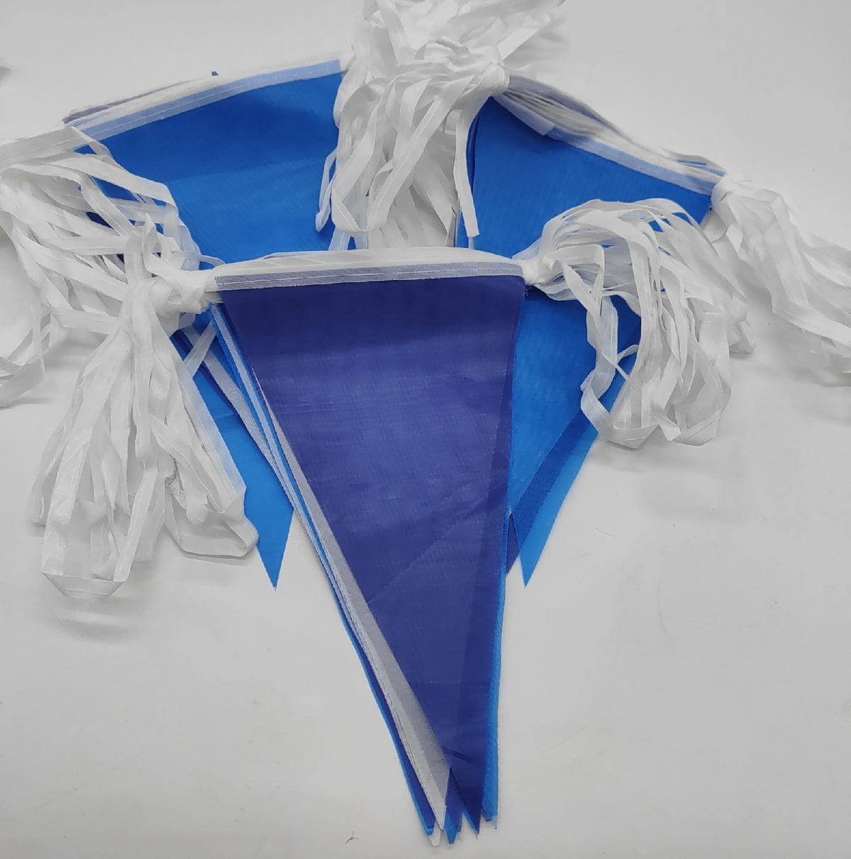Wimpelkette 40 Meter Blau Weiss Party Garten Dekoration Outdoor Sommer Feier