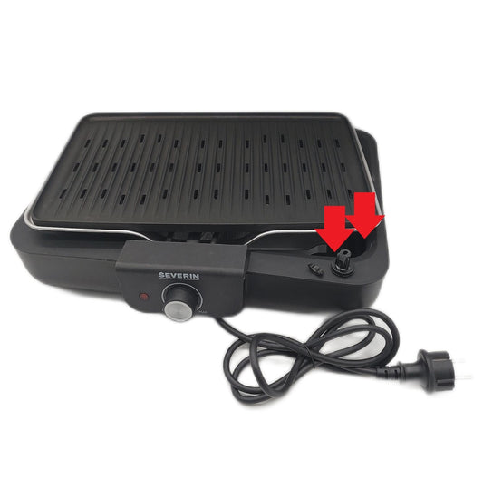 SEVERIN Tischgrill Grillplatte Alu Druckguss Plastikteil innen gebrochen Funktion ok