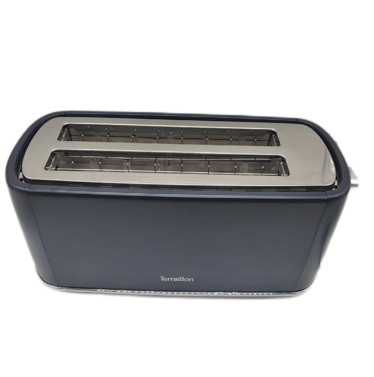 Terraillon New Moon langer Toaster 2 extra große Schlitze 6 Stufen Auftauen Aufwärmen blau