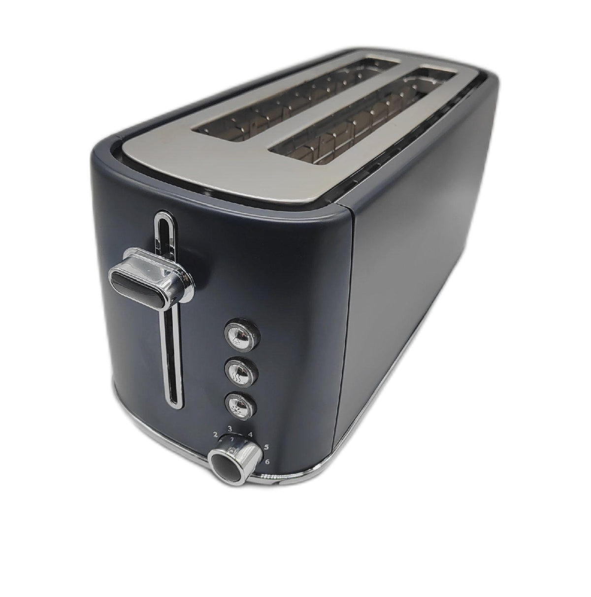 Terraillon New Moon langer Toaster 2 extra große Schlitze 6 Stufen Auftauen Aufwärmen blau