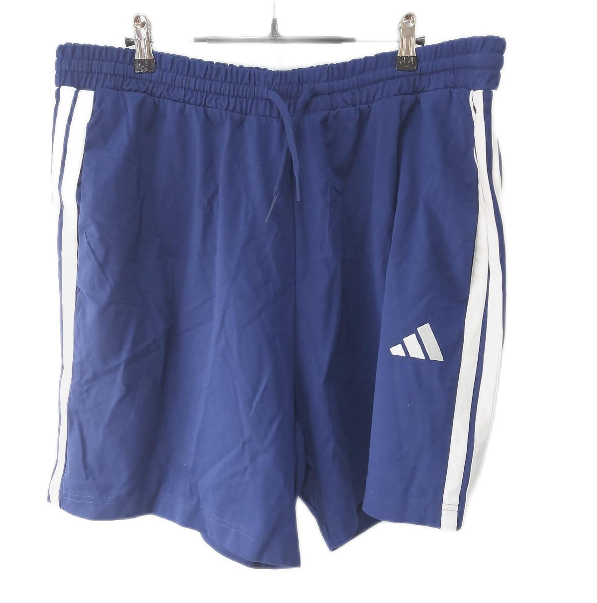 adidas Shorts Herren Essential Three Stripes Single Jersey 7In Dark Blue White XXL