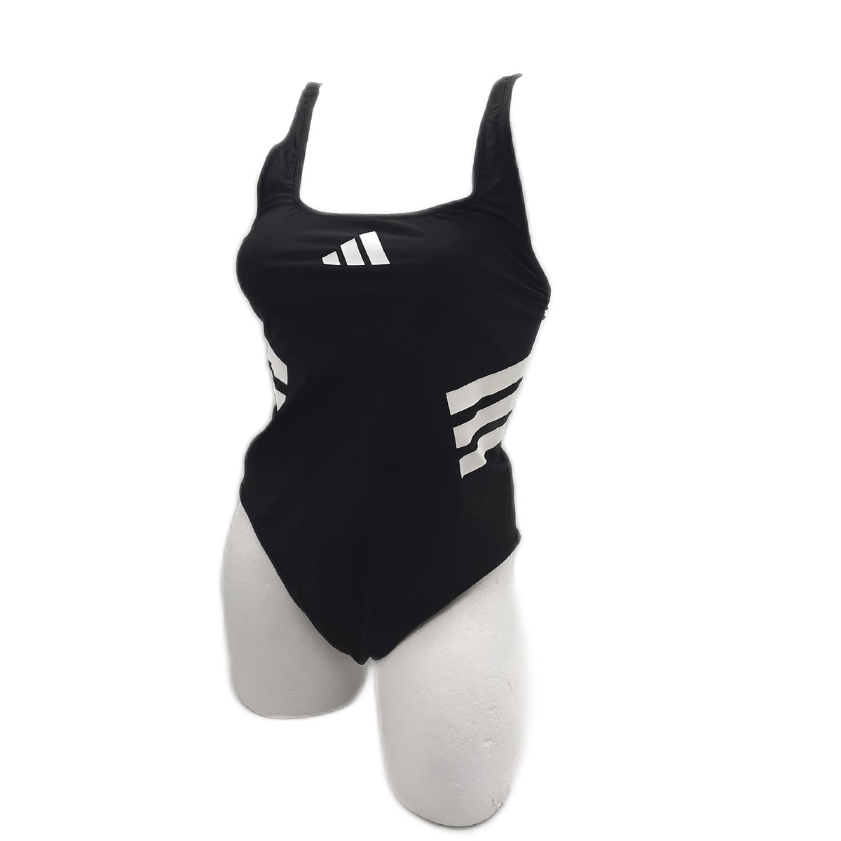 adidas Swimwear Damen Badeanzug 3 Stripes U Back Schwarz Weiss Gr 40