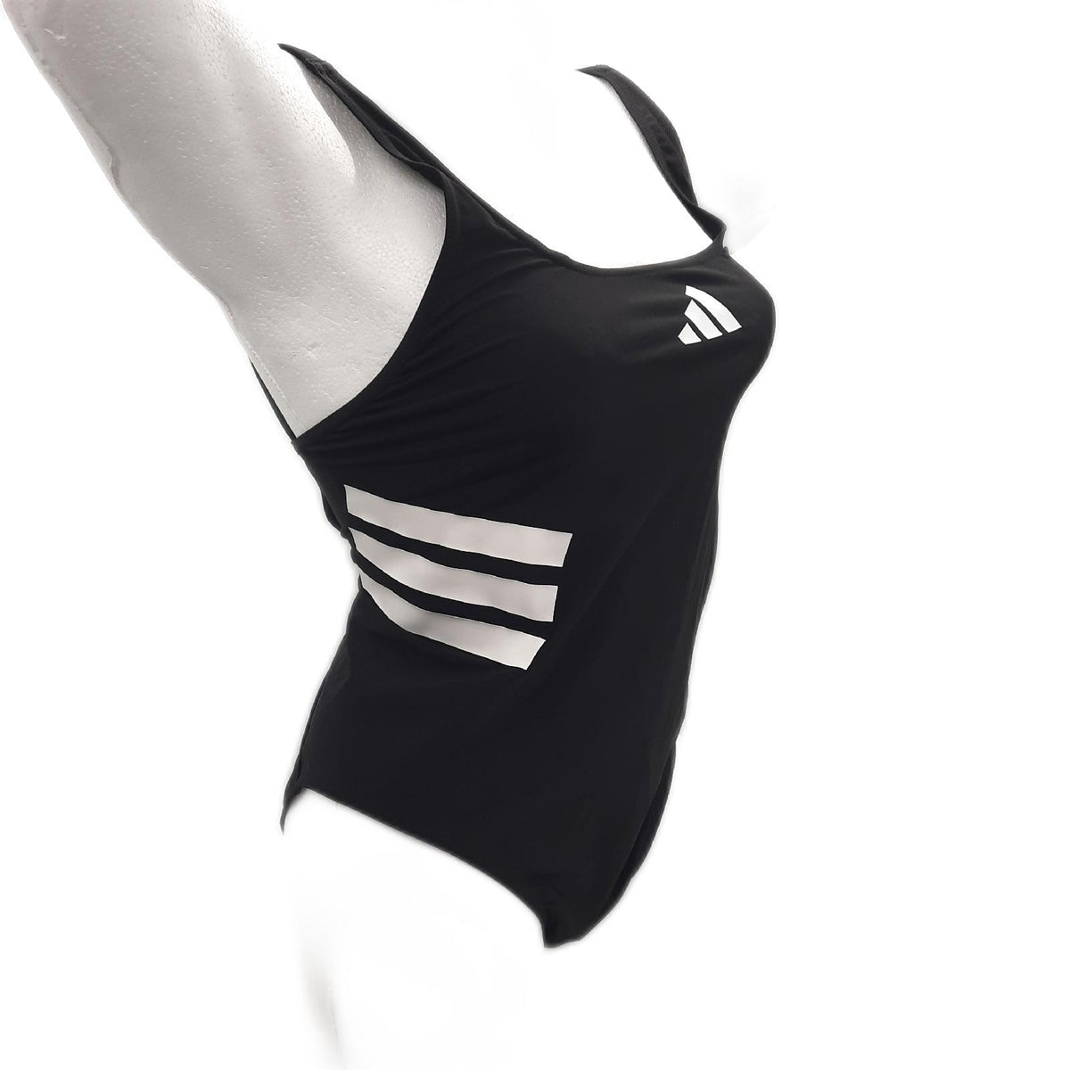 adidas Swimwear Damen Badeanzug 3 Stripes U Back Schwarz Weiss Gr 40