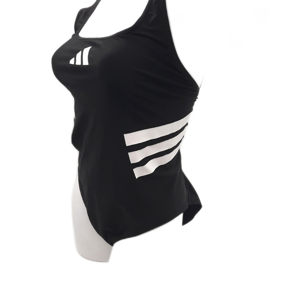 adidas Swimwear Damen Badeanzug 3 Stripes U Back Schwarz Weiss Gr 40