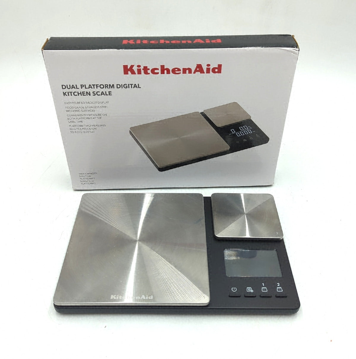 KitchenAid digitale Lebensmittelwaage zwei Plattformen maximale Tragkraft 5000g gebraucht