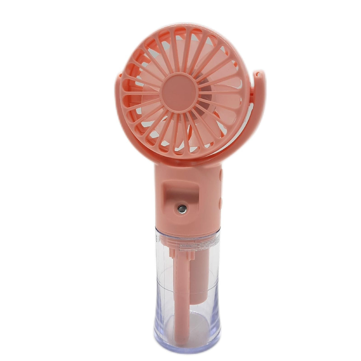 JIZZU Tragbarer Handventilator mit Wassernebel 4 Geschwindigkeiten Rosa