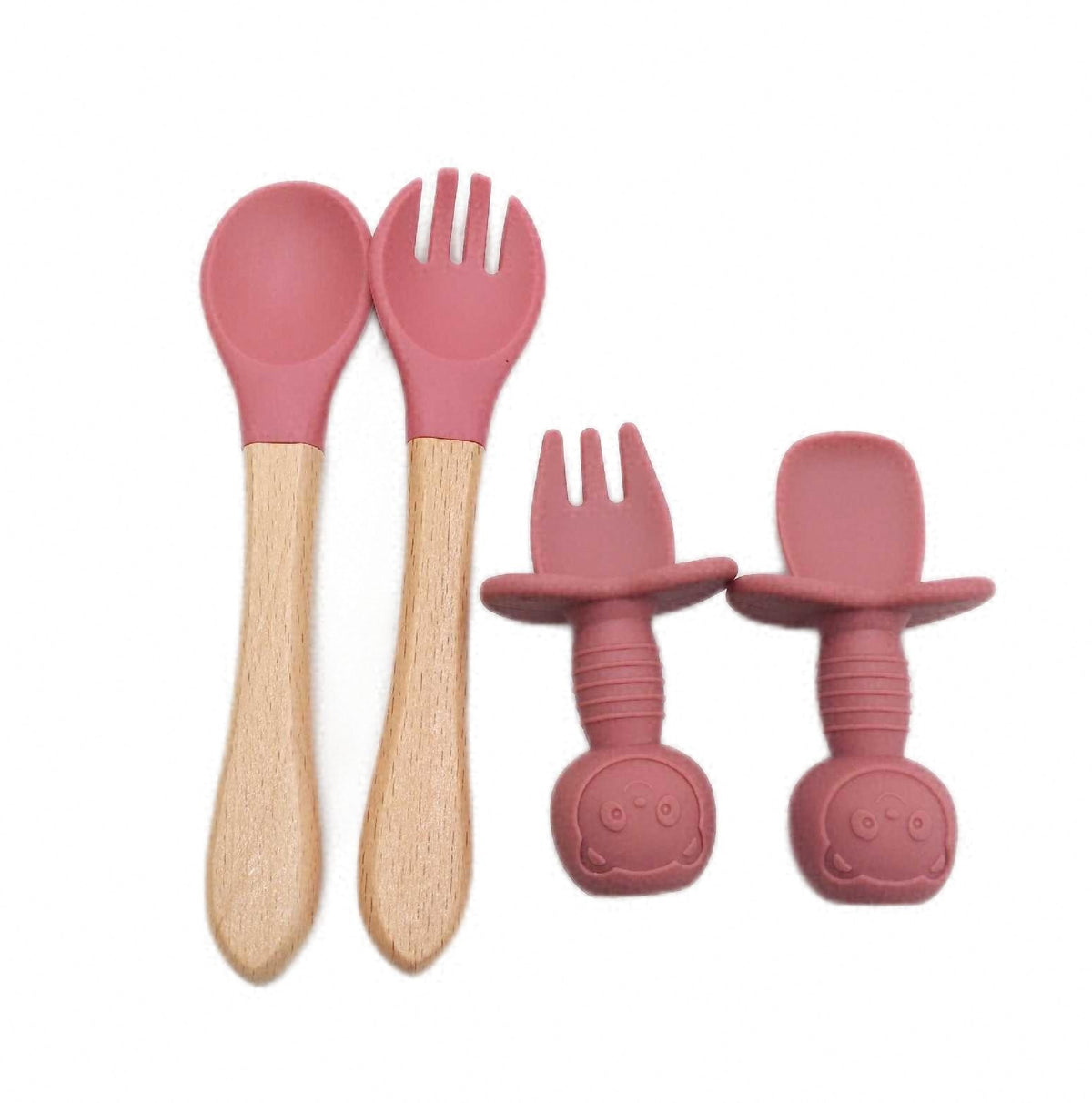 Geschirrset 12er Set Kindergeschirr Babygeschirr Babylöffel Trinklernbecher Silikon