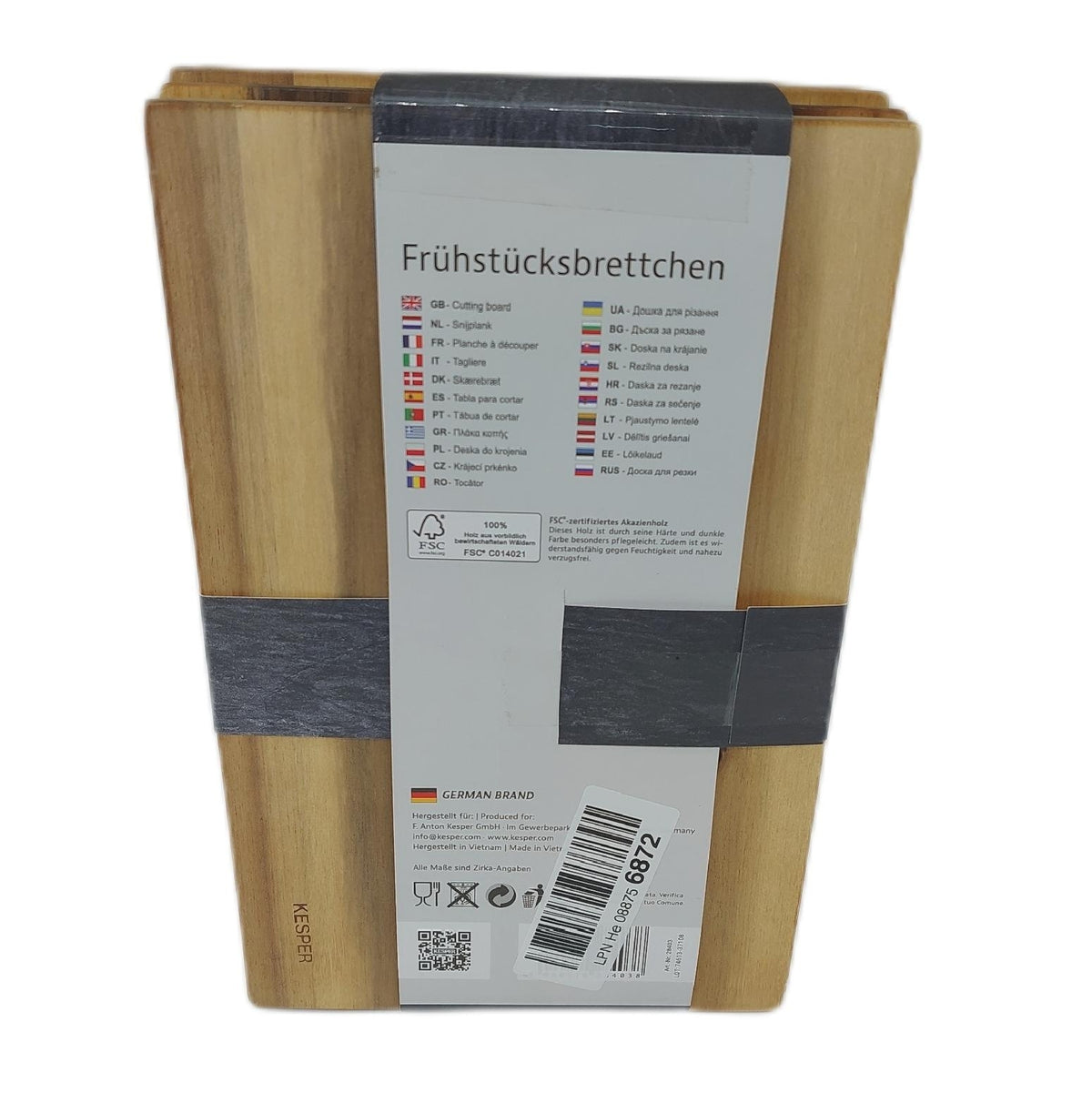 KESPER Frühstücksbrettchen Küchenhelfer aus nachhaltigem Akazienholz Small 3