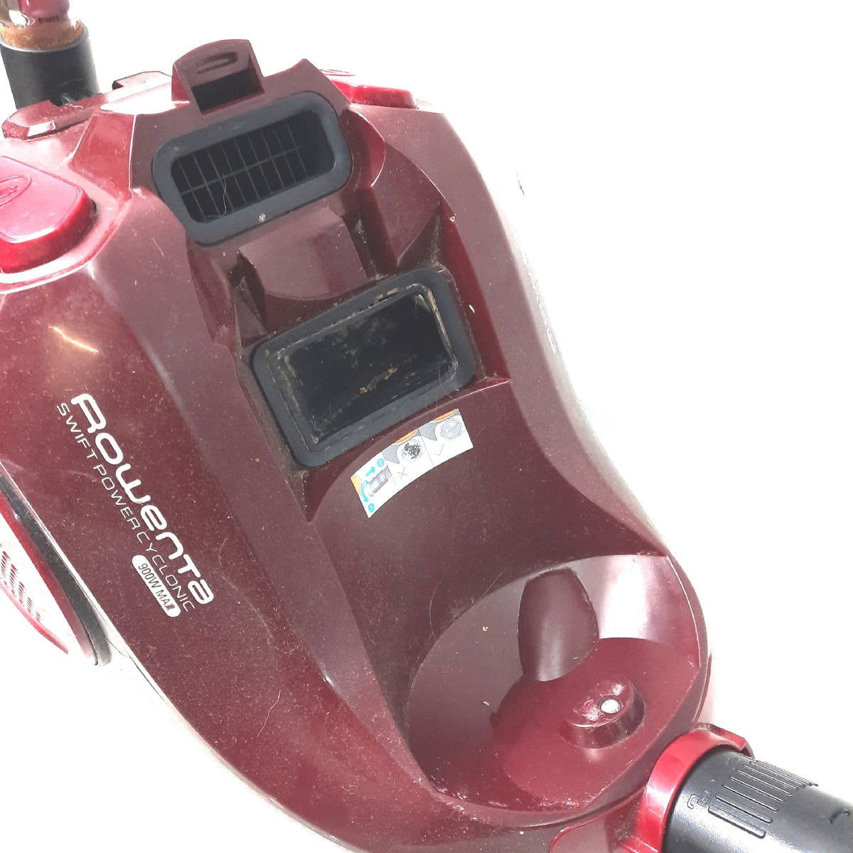 Rowenta RO2933EA, Swift Power Cyclonic Staubsauger, beutellos, Zyklon-Technologie, kompaktes Design, leicht, Hochleistungsfilter, Parkettbürste, Schwarz/Dunkelrot, 750 W, 1.2 liters, 77 Dezibel