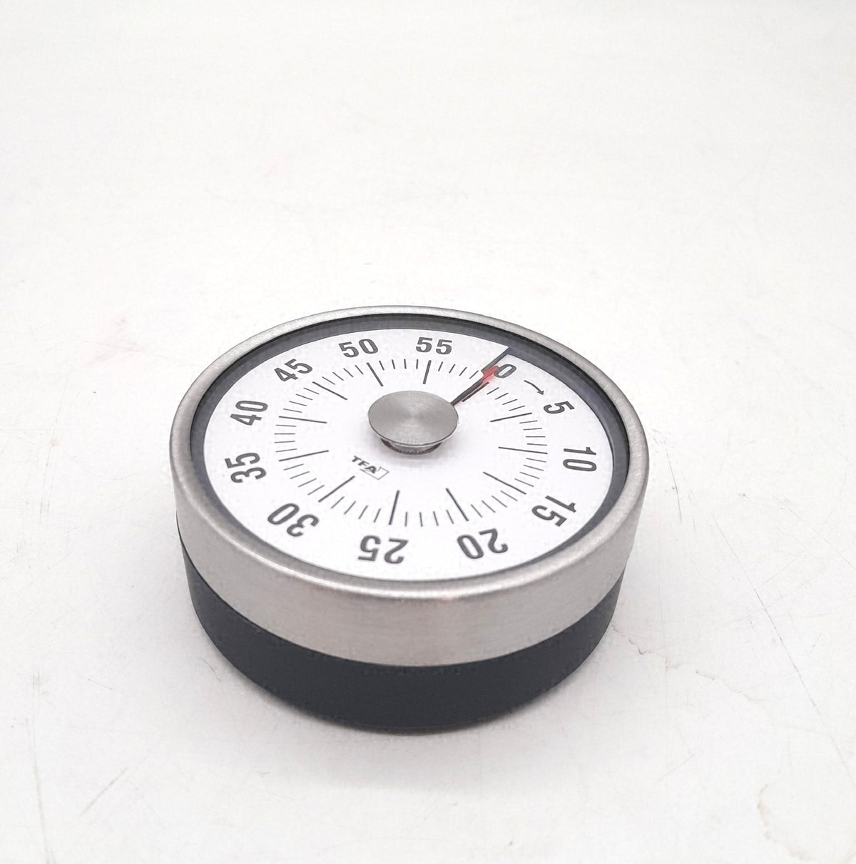 TFA Kitchen Timer Puck Anthrazit mechanischer Küchen Timer Zeitschaltuhr Zubehör