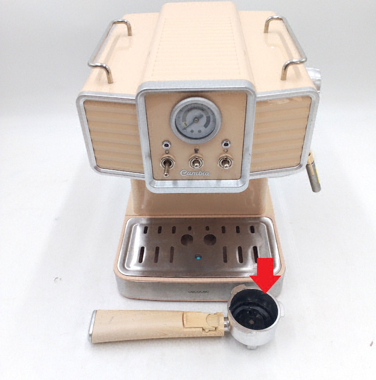 Cecotec Espressomaschine Power Espresso 20 Hellbeige mit Gebrauchsspuren ohne Sie