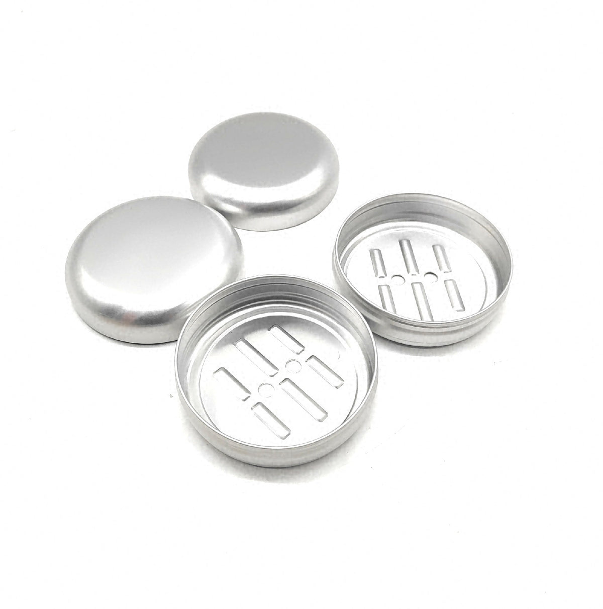 Tenbrachian 2 STK Aluminium Seifendose Seifenschalen Reise Seifendosen Set langlebig leicht