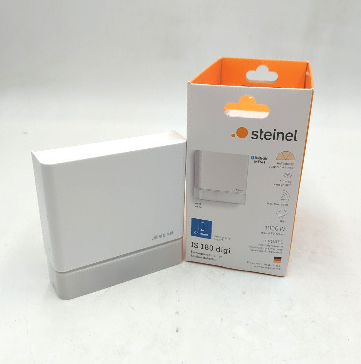 Steinel Bewegungsmelder IS 180 Digi Weiss 180 Grad Erfassung 8 Meter Reichweite digital