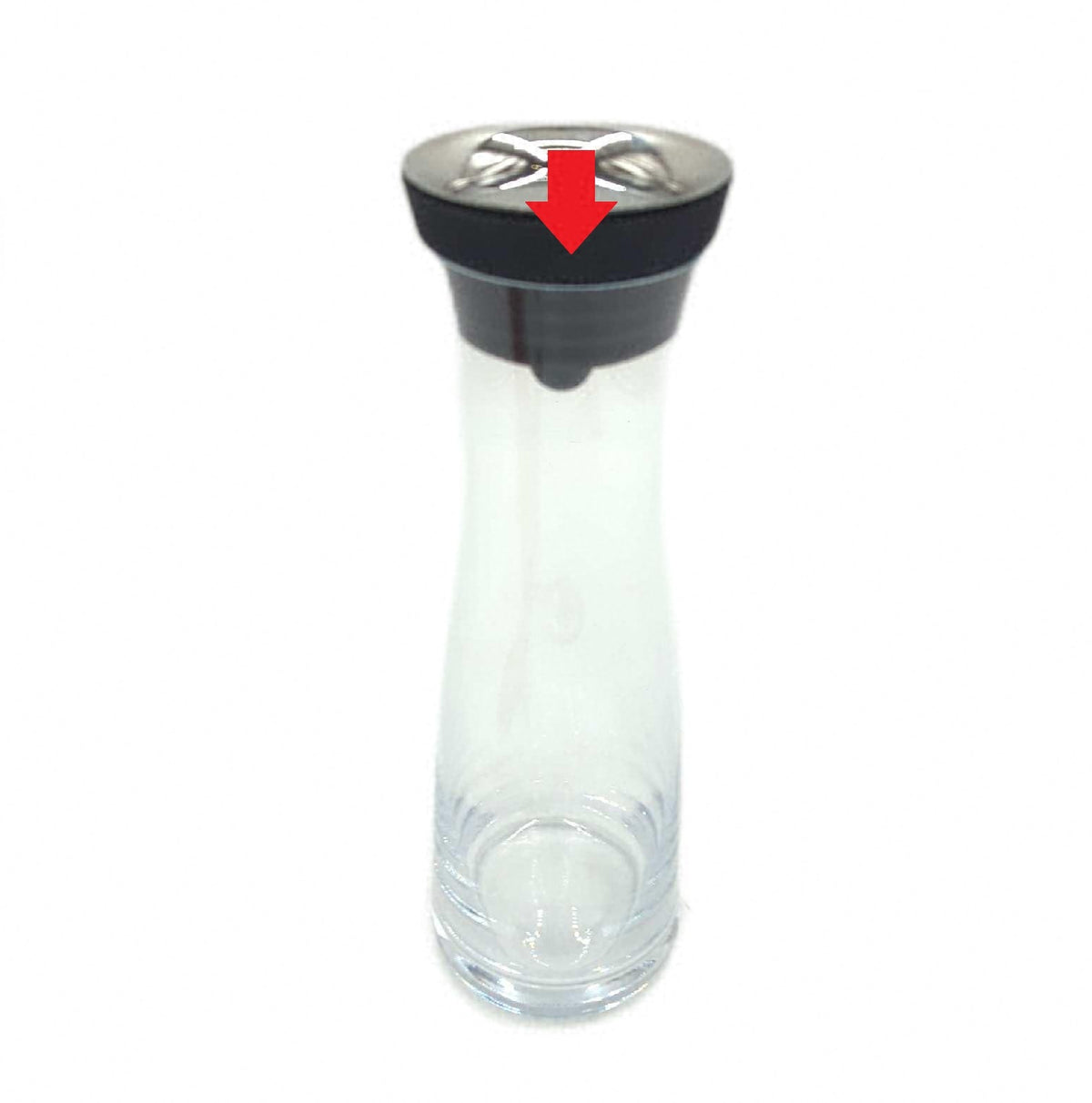 WMF Basic Wasserkaraffe Glas 1 Liter Deckel Sili leichter Glasabsplitter