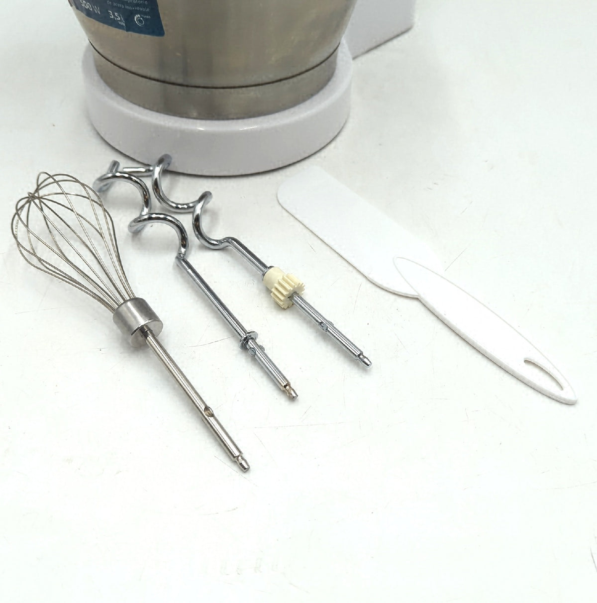 Cecotec Stand Mixer PowerTwist 500 Steel 500 W 5 Geschwindigkeiten Turbo 3 Zubehör 35 L Edelstahl Schüssel