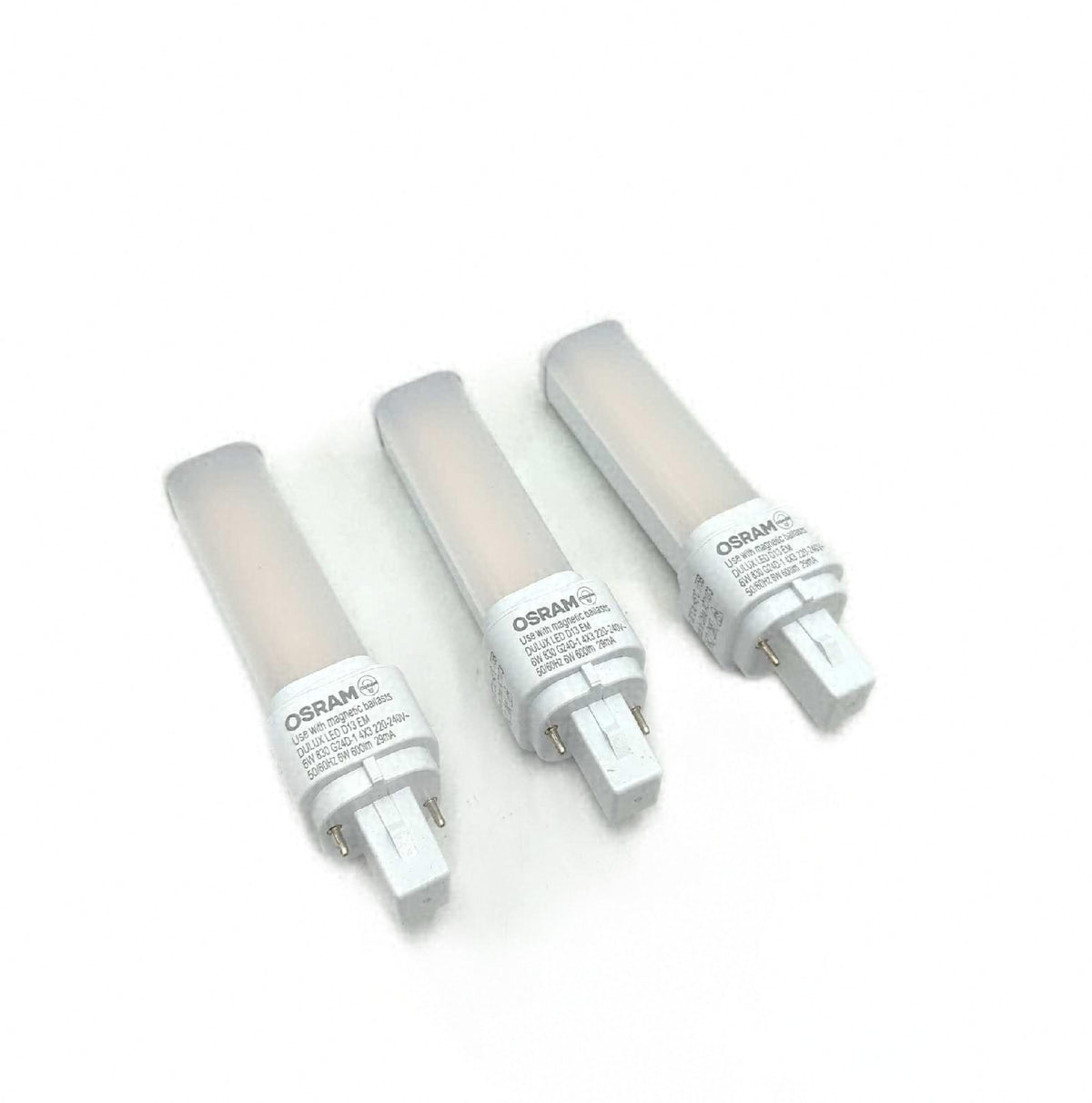 Dulux D13 LED Kompaktlampe 6W 600lm 3000K Warmweiss Sockel G24D1 230V energiesparend
