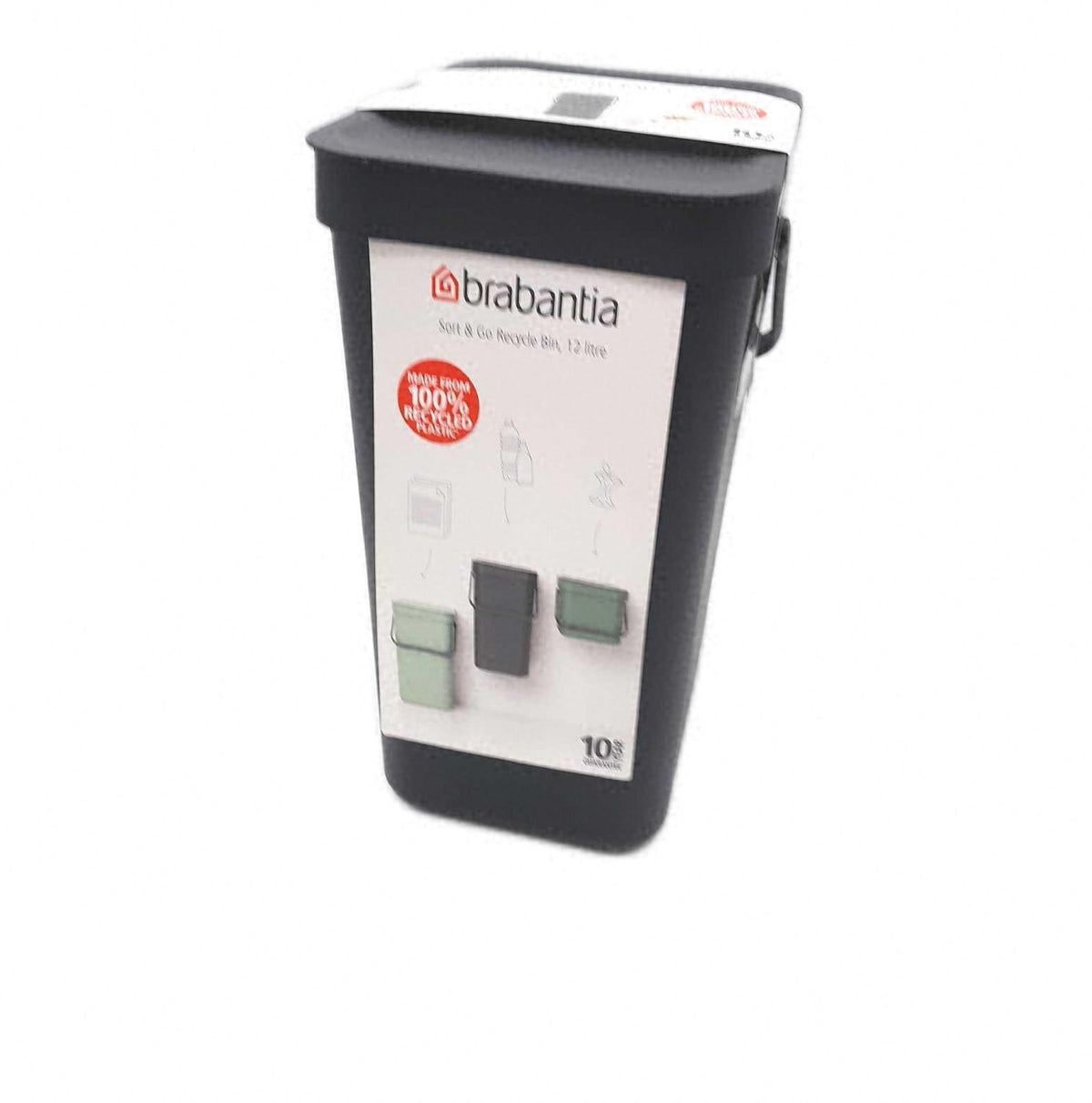 Brabantia Abfalleimer Grau 12 Liter Trash Housewares Mülleimer Eimer Kunststoff