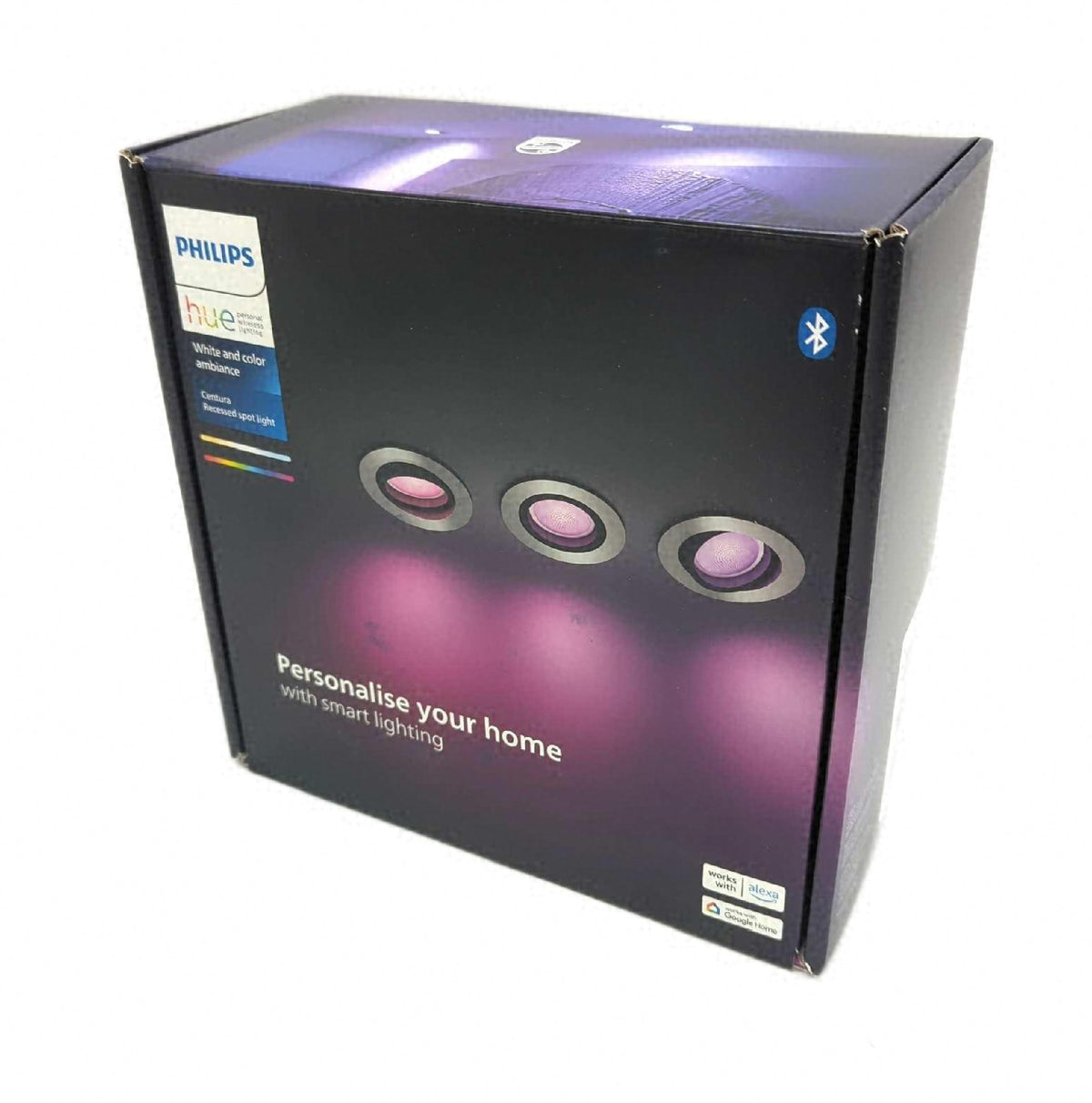 Hue Centura Einbauspots Rund 3er Pack Aluminium Mood Lighting LED Einbauleuchten dimmbar