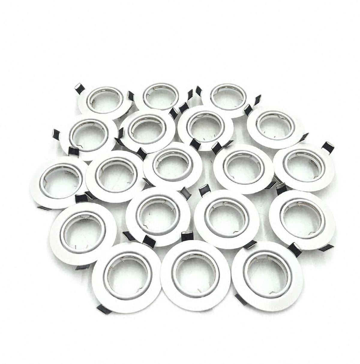 LteelDay 19er Pack GU10 Einbaustrahler mattweisser Rahmen mit