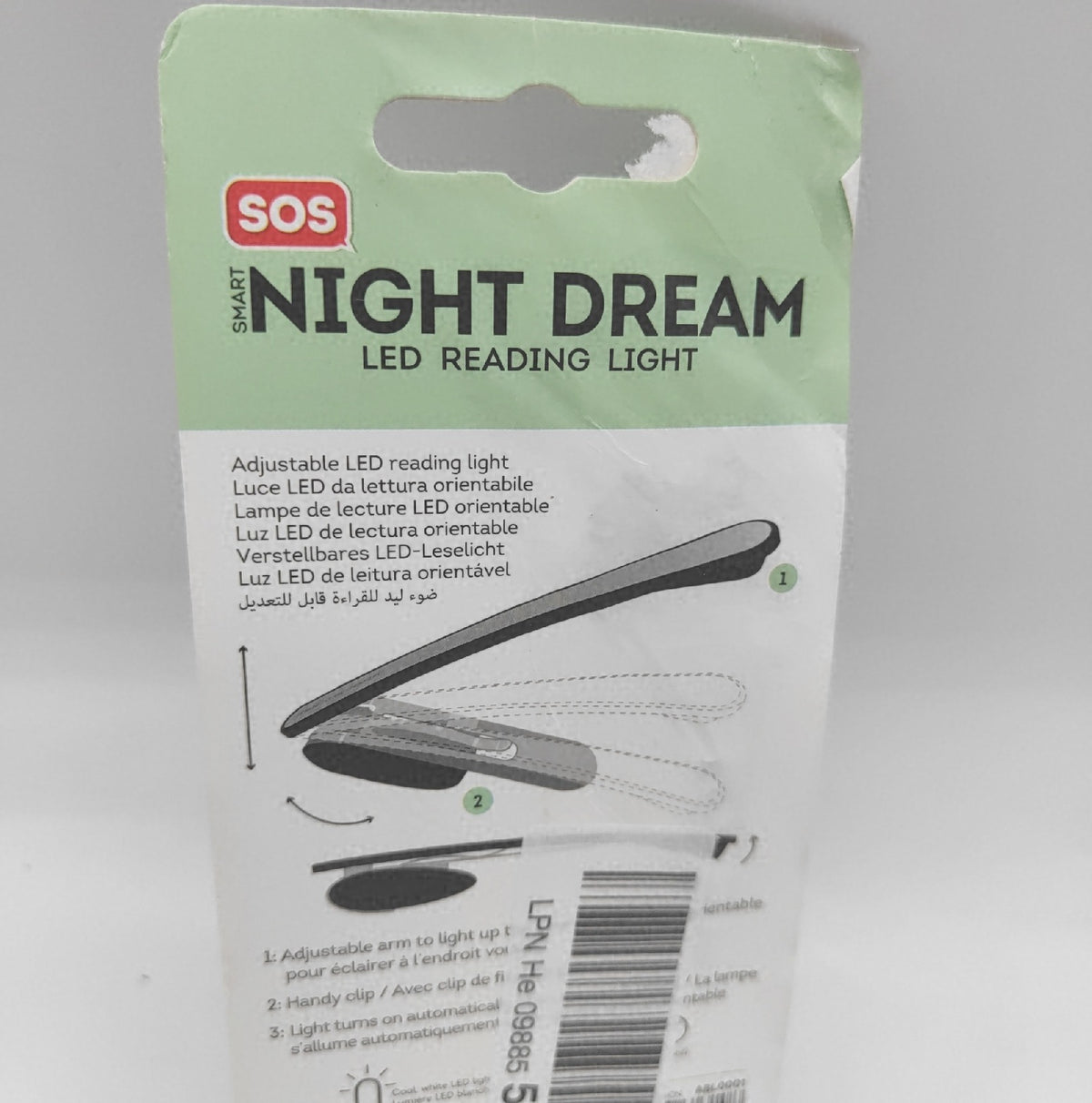 Legami ABL0001 Smart Night Dream schwenkbares LED Leselicht mehrfarbig Medium