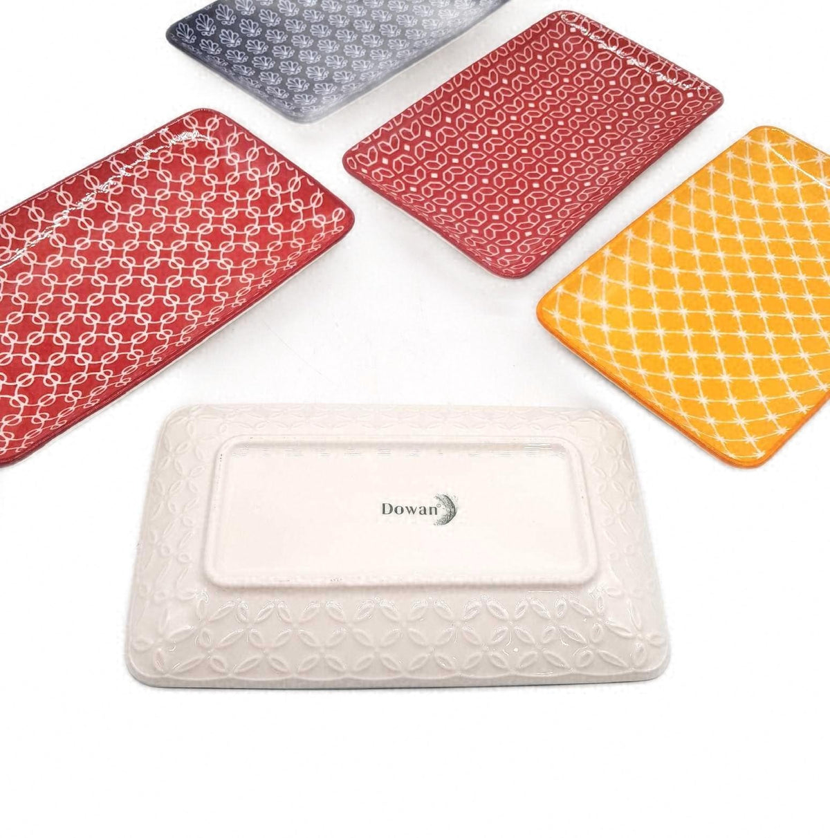 DOWAN Servierplatte 5er Bone China Kuchenplatte unvollständig fehlt 1 Platte