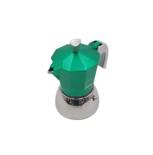 Elba Espressomaschine 3 Tassen 150 ml Aluminiumguss Edelstahlboden grün